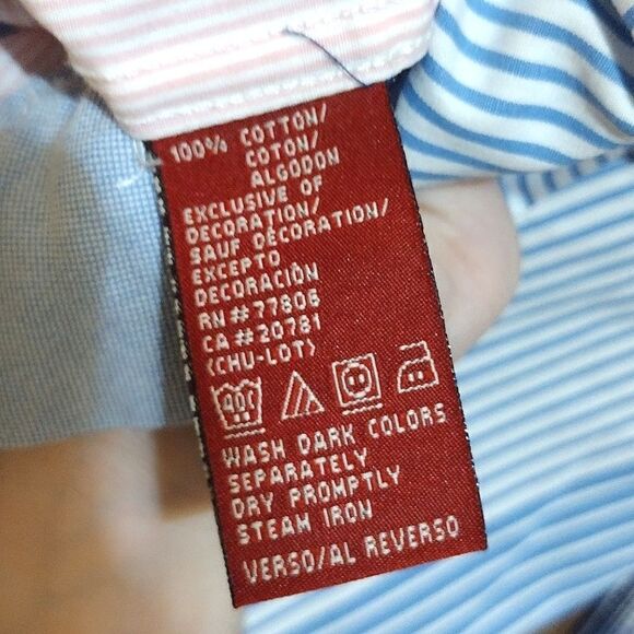 Set of Four Tommy Hilfiger Men's Size Large 100% Cotton Button Up Shirts - Picture 12 of 12